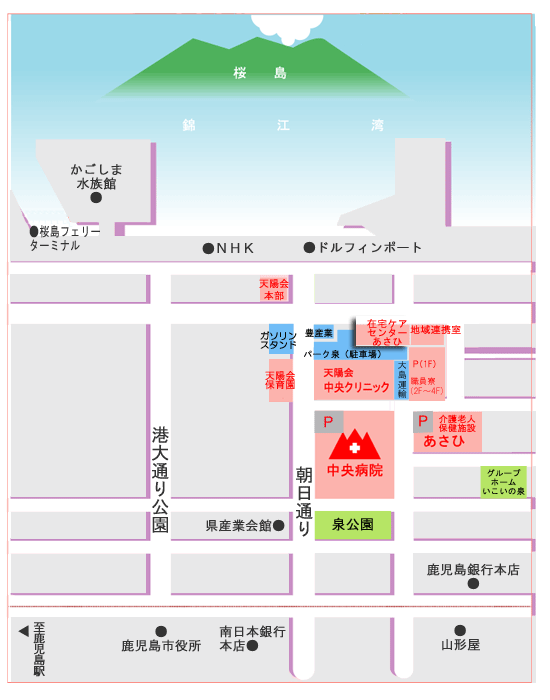 在宅ケアセンターあさひ　周辺地図